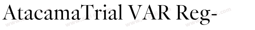 AtacamaTrial VAR Reg字体转换